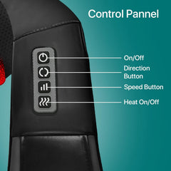 Neck Massager Roller with Heat Black