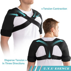 Double Shoulder Brace for Women & Men Shoulder Pain Relief Double Shoulder Support Adjustable Shoulder Brace for Rotator Cuff Frozen Shoulder,AC Joint Pain Relief Shoulder Wrap (XL-Gen2)