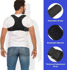 Posture Corrector for Women & Men,Breathable & Adjustable Back Posture Corrector,Invisible Upper Back Brace Support and Providing Pain Relief from Neck, Back and Shoulder