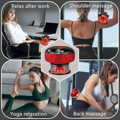 5-in-1 Electric Cupping Therapy Set, Smart Cupping Therapy Massager, 12 Levels of Suction Strength and Temperature Control,for Targeted Pain Relief, Portable Electric Cupping Device