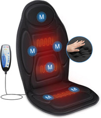 Snailax Memory Foam Vibration Back Massager with Heat, Massage Seat Cushion with 6 Vibrating Motors and 2 Heat Levels, Massage Chair Pad, Seat Massager for Home Office use