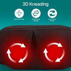 Neck Massager Roller with Heat Black