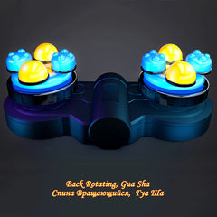 LEK918R Vibrating Electric Cervical Neck Back Full Body Massage Cushion Massage Chair Stimulator with Roller & Heating Device