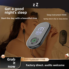 Portable intelligent clip-on ear sleep instrument CES micro-current moderate insomnia improvement massager sleep aid artifact