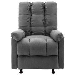 Massage Reclining Chair Light Gray Fabric Recreational chair