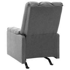 Massage Reclining Chair Light Gray Fabric Recreational chair