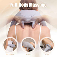 Cordless Neck Massager with Heat - 6D Shiatsu Shoulder & Back Massage Pillow for Pain Relief | Portable Wellness Gift for Home, Office, and Car