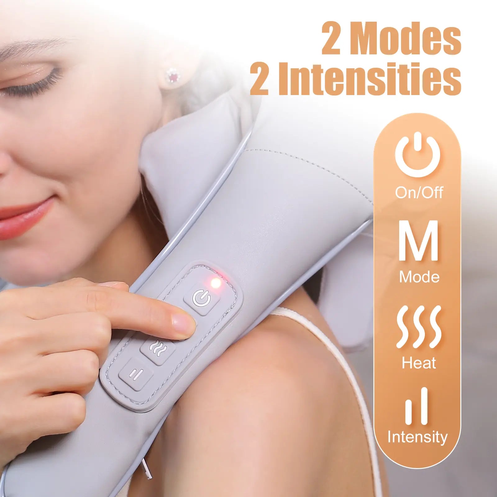 Cordless Neck Massager with Heat - 6D Shiatsu Shoulder & Back Massage Pillow for Pain Relief | Portable Wellness Gift for Home, Office, and Car