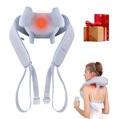 Cordless Neck Massager with Heat - 6D Shiatsu Shoulder & Back Massage Pillow for Pain Relief | Portable Wellness Gift for Home, Office, and Car