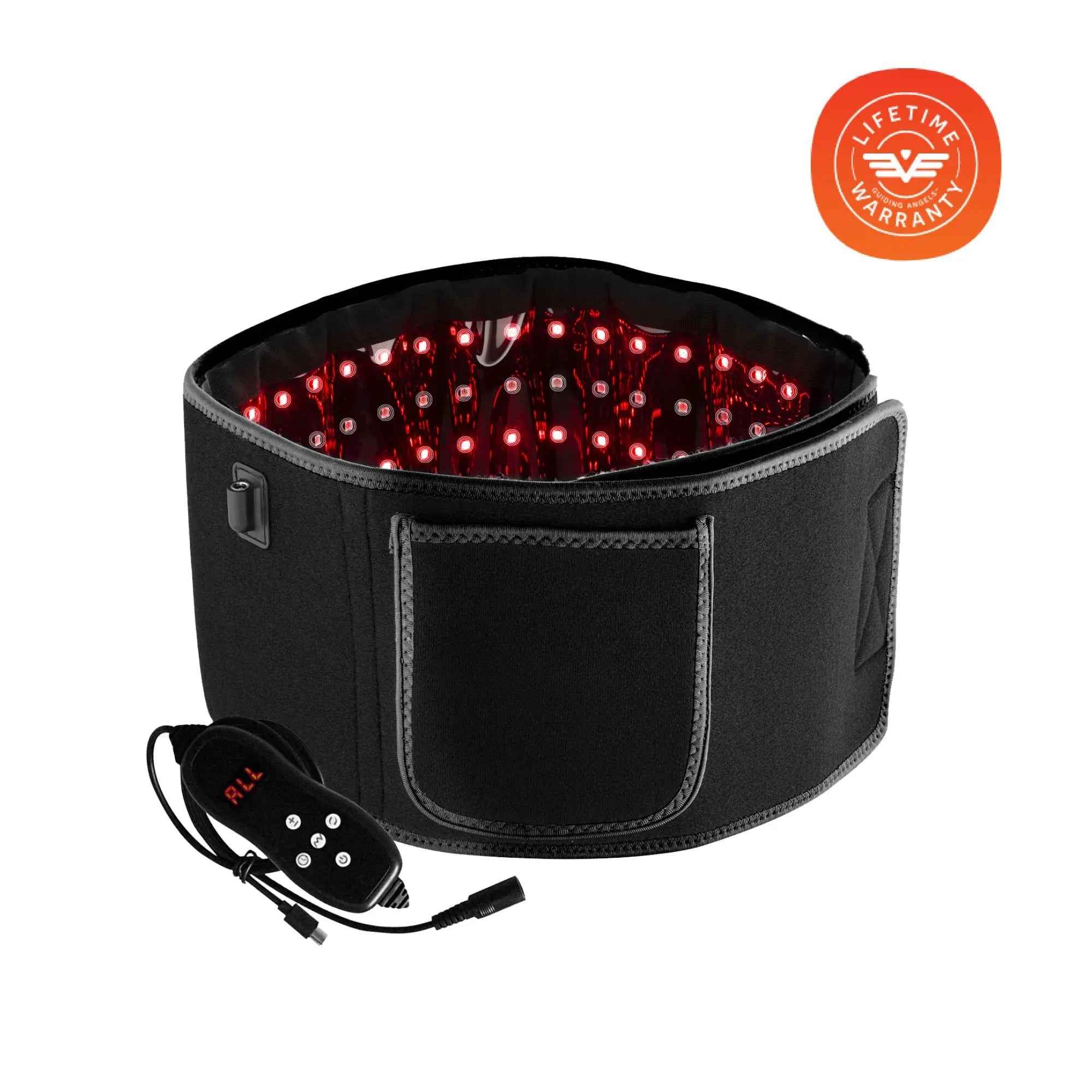 Allevared Pro: 3-in-1 LED Red Light Therapy & Heated Vibration Belt - Portable Infrared Massage Wrap for Muscle Recovery & Daily Comfort