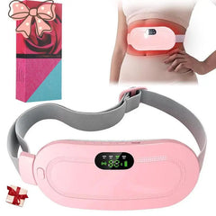 Portable Menstrual Heating Pad - Smart Vibrating Uterus Warmer for Period Cramps & Lower Back Pain Relief - Rechargeable Abdominal Massager