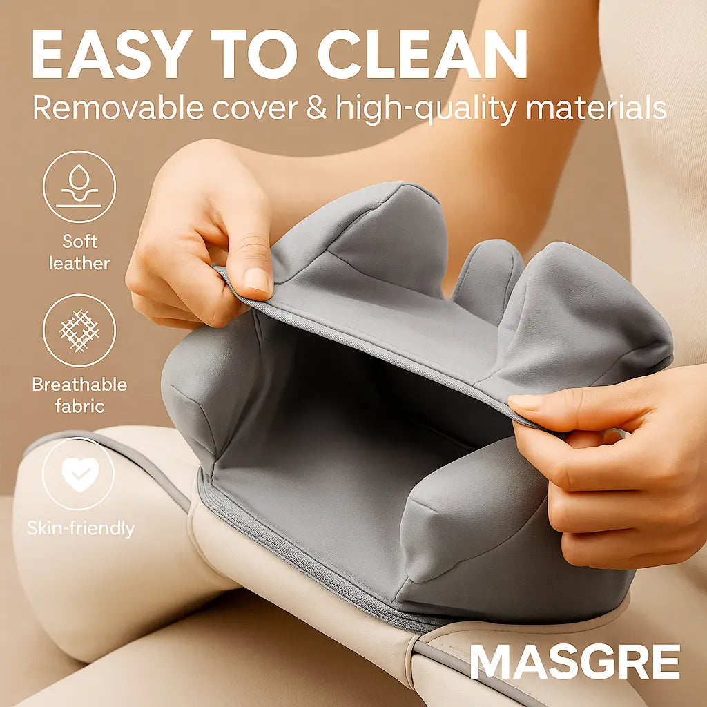 Cordless Neck Massager with Heat - 6D Shiatsu Shoulder & Back Massage Pillow for Pain Relief | Portable Wellness Gift for Home, Office, and Car