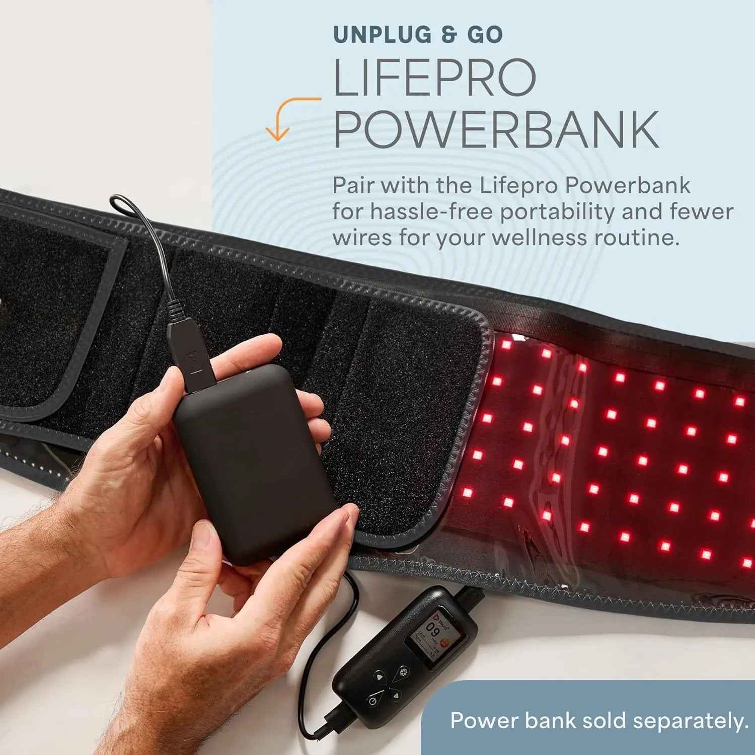 Allevared Pro: 3-in-1 LED Red Light Therapy & Heated Vibration Belt - Portable Infrared Massage Wrap for Muscle Recovery & Daily Comfort