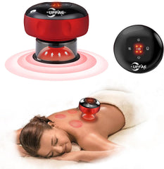 5-in-1 Electric Cupping Therapy Set, Smart Cupping Therapy Massager, 12 Levels of Suction Strength and Temperature Control，for Targeted Pain Relief, Portable Electric Cupping Device