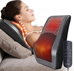 Back Massager with Heat Massagers for Neck and Back | 3D Kneading Massage Pillow for Back