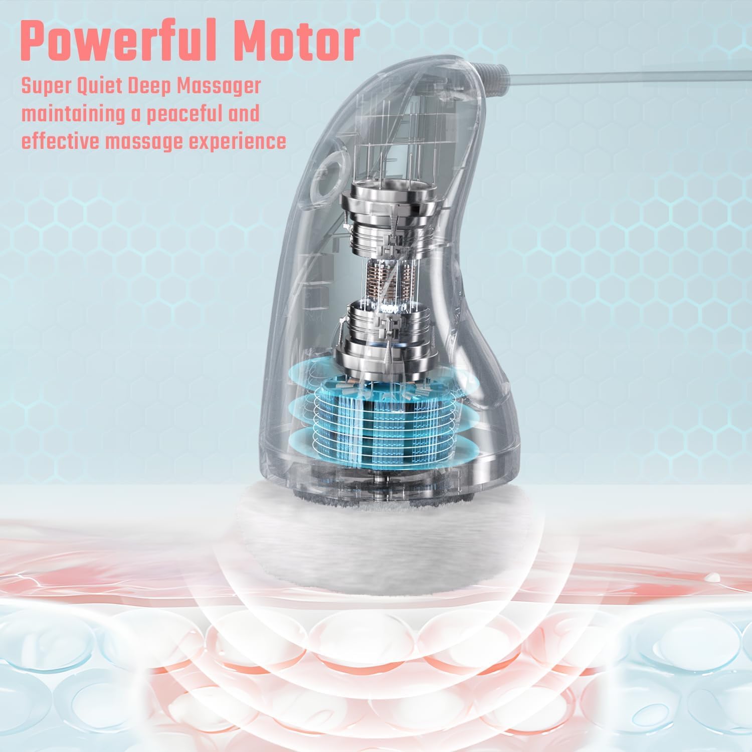 Handheld Full Body Massager Deep Tissue Massager Body Sculptor Machine with 6 Skin Friendly Washable Pads