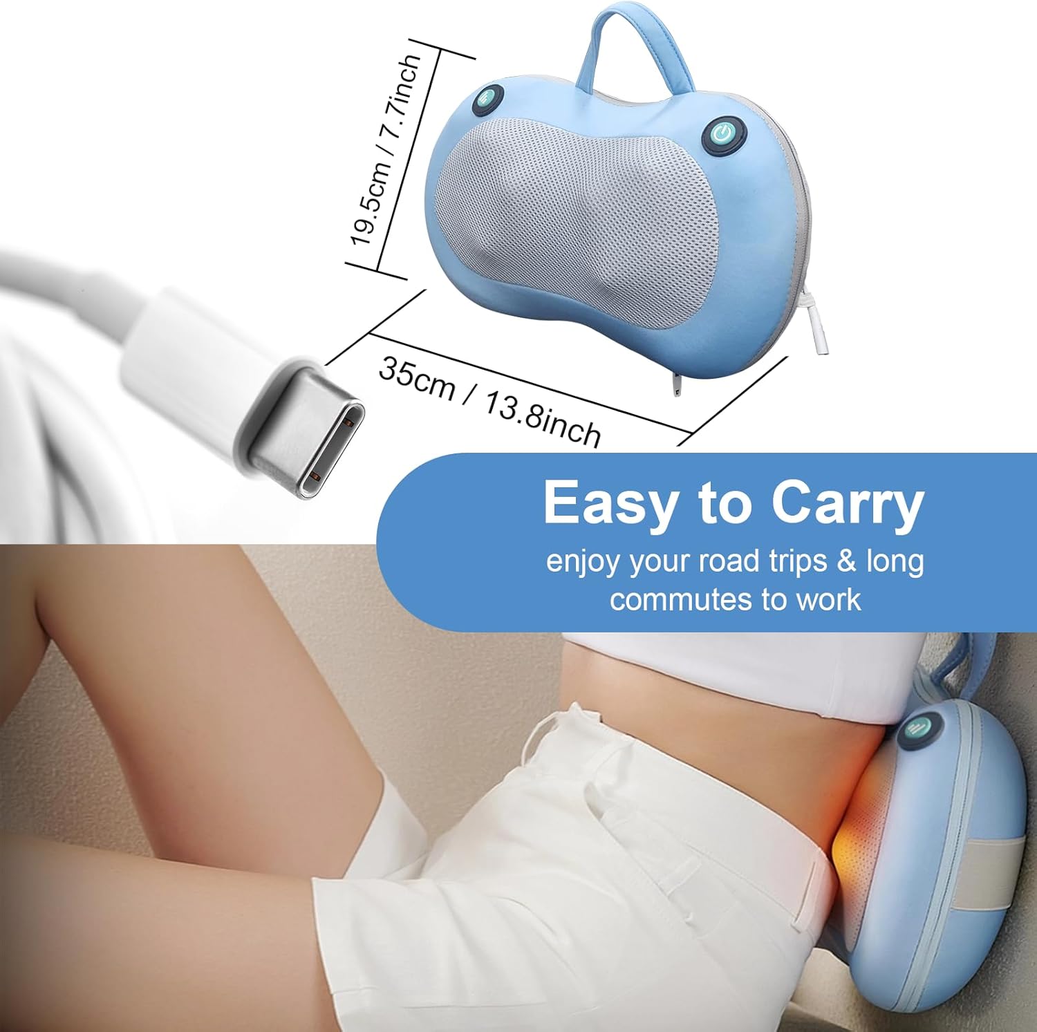 Neck Massager for Pain Relief Deep Tissue | Shiatsu Back and Neck Massager