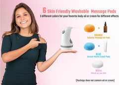 Handheld Full Body Massager Deep Tissue Massager Body Sculptor Machine with 6 Skin Friendly Washable Pads