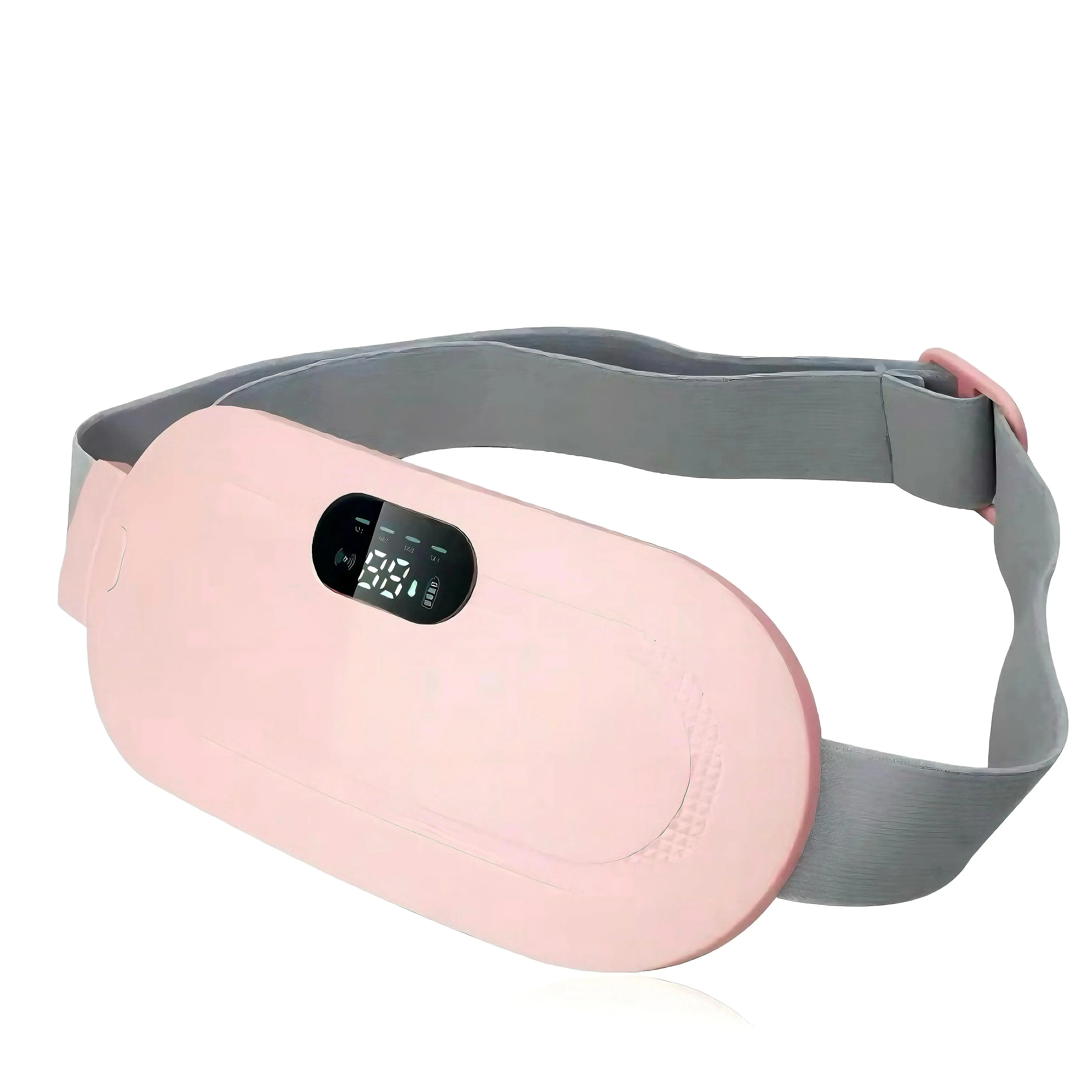 Portable Menstrual Heating Pad - Smart Vibrating Uterus Warmer for Period Cramps & Lower Back Pain Relief - Rechargeable Abdominal Massager