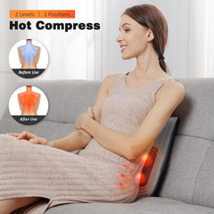 Back Massager with Heat Massagers for Neck and Back | 3D Kneading Massage Pillow for Back