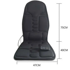 Car Home Office Full-Body Massage Cushion Heat 7 Motors Vibrate Mattress Back Neck Mat Chair Massage Relaxation Seat 12V