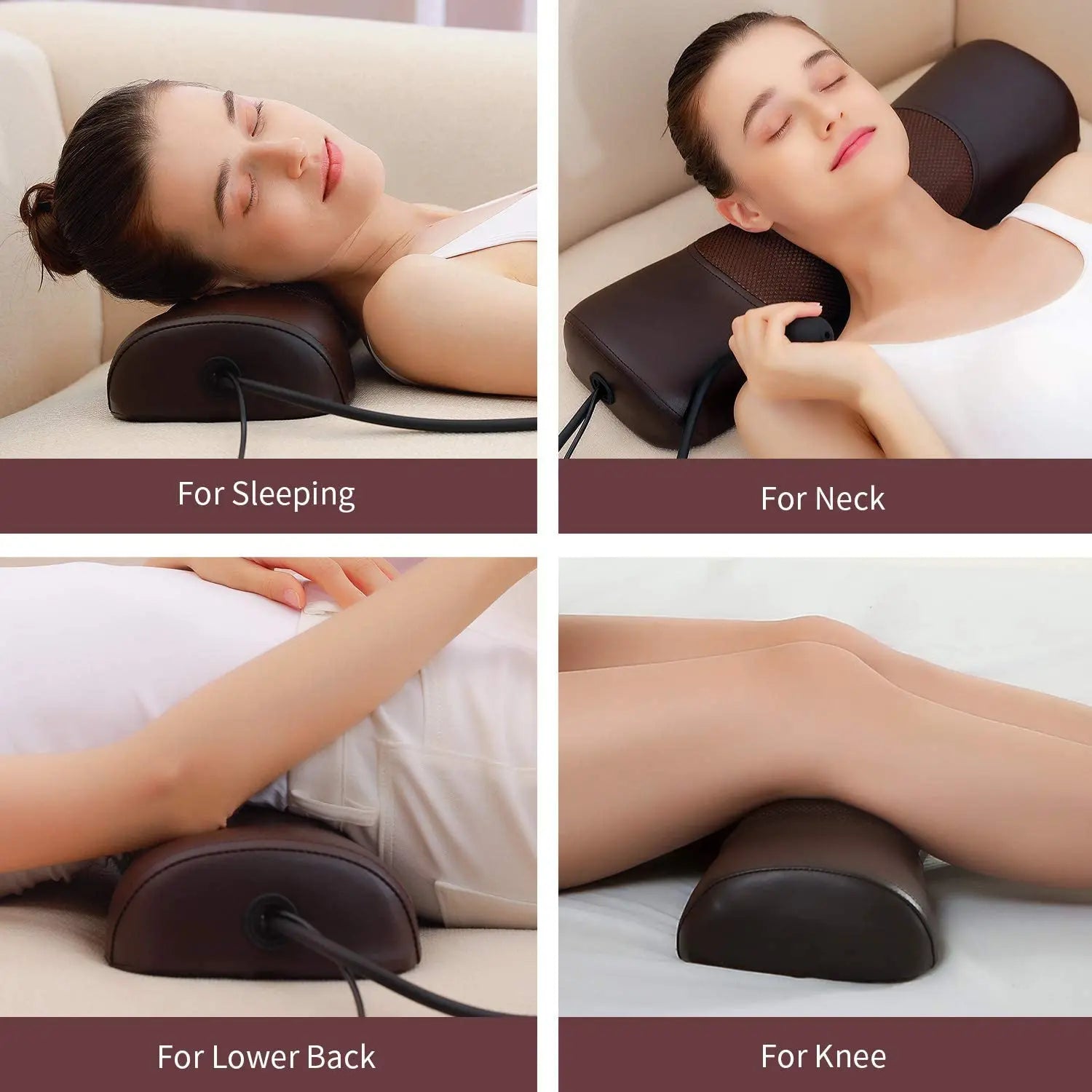JinKaiRui Electric Infrared Heating Kneading Neck Shoulder Back Body Spa Massage Pillow Car Chair Shiatsu Massager Masaj Device
