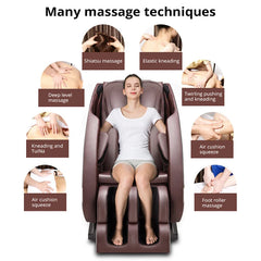 LEK L8 Home Zero Gravity Massage Chair Electric Heating Recline Full Body Massage Chairs Intelligent Shiatsu CE Massage Sofa