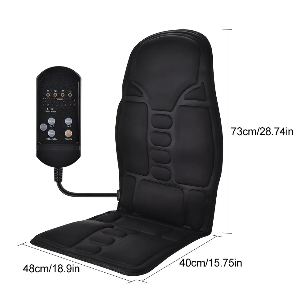 Electric Vibrating Car Massage Massage Chair Mat Portable Massager Cushion Home Infrared Heating Back Vibrator Massage Pads