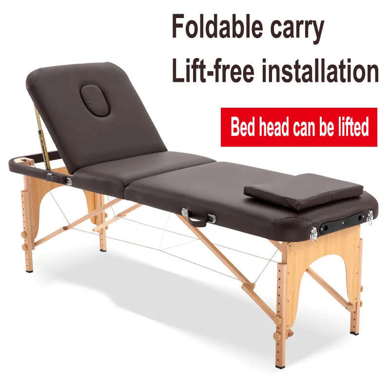 Folding massage table Massage Bed 3 Fold   massage bed massage table table massage Massage chair Eyelashes Massage table