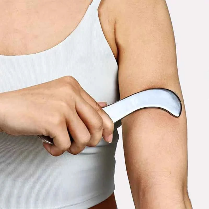 Deep Muscle Fascia Massager Stainless Steel Fascia Knife Scraping Acupoint Massage Multifunctional Multifunctional Pilates
