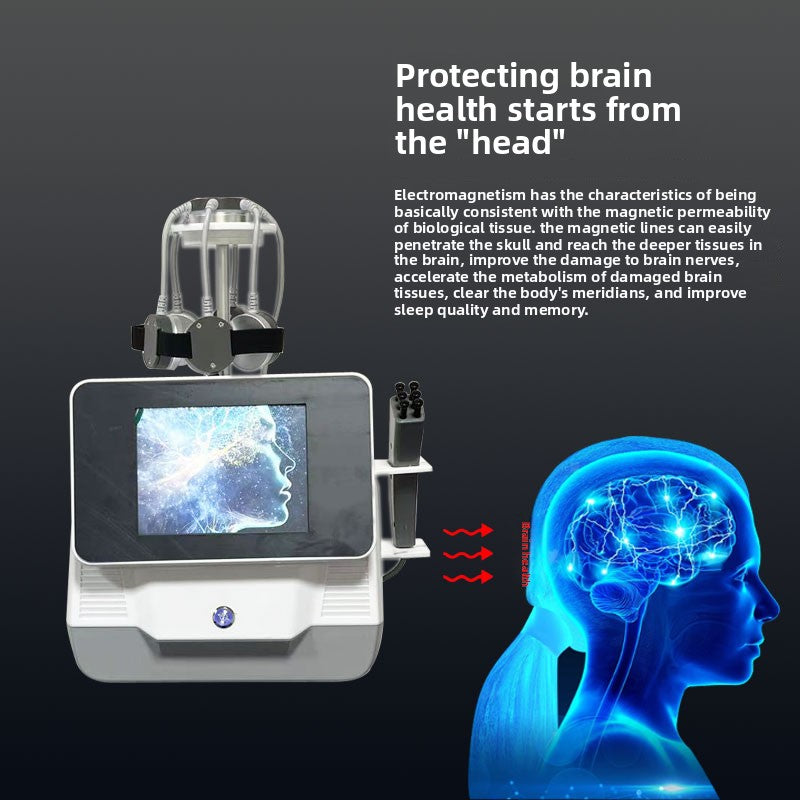 Neck brain 5d brain anti-aging instrument Transcranial magnetic stimulation instrument Household soothing fatigue Meridian dredging auxiliary sleep instrument