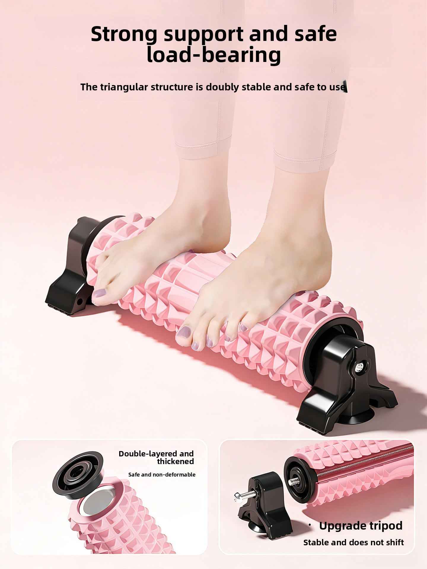 Suction cup foam roller muscle relaxation professional roller mace massage roller stand foam roller back slimming legs