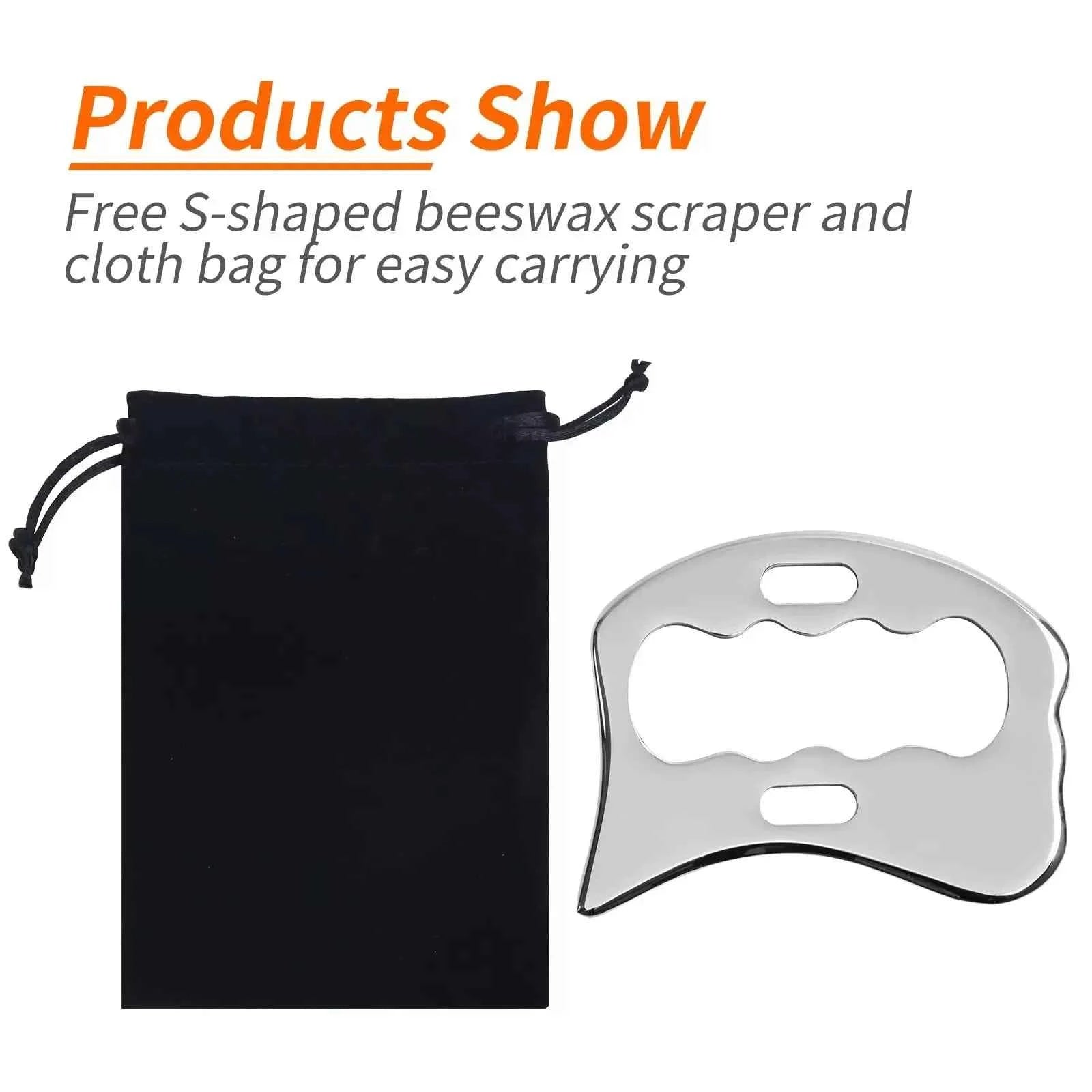 Deep Muscle Fascia Massager Stainless Steel Fascia Knife Scraping Acupoint Massage Multifunctional Multifunctional Pilates