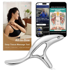 Deep Muscle Fascia Massager Stainless Steel Fascia Knife Scraping Acupoint Massage Multifunctional Multifunctional Pilates