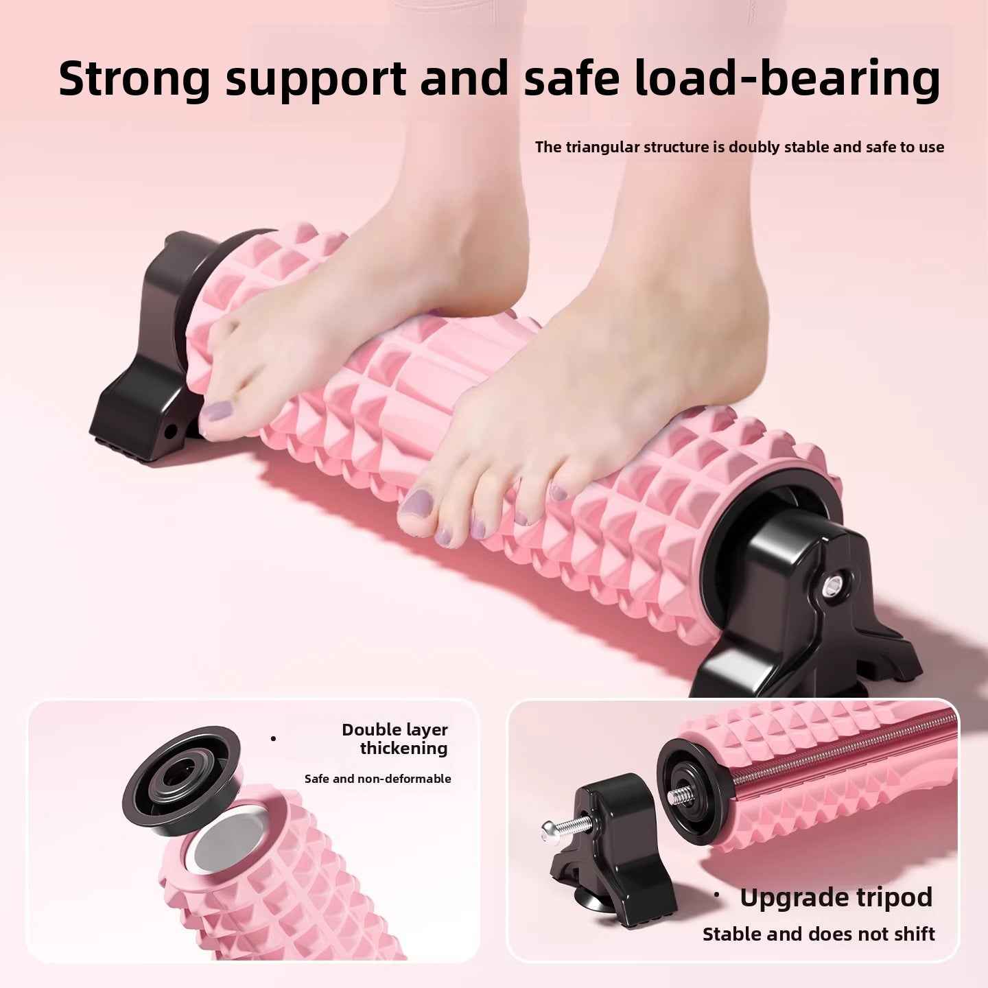 Suction cup foam roller muscle relaxation professional roller mace massage roller stand foam roller slimming legs Foam Roller Pilates