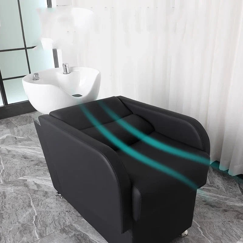 Massage Hair Washing Bed Shower Head Water Circulation Shampoo Chair Salon Minimalistic Behandelstoel Salon Equipment MQ50XF