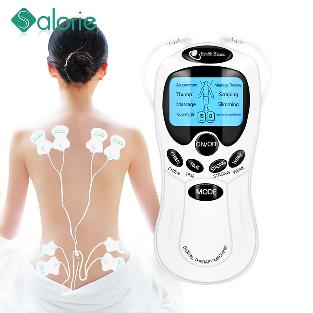 8 Mode EMS Electric Herald Tens Machine Acupuncture Body Massage Digital Therapy Massager Muscle Stimulator Electrostimulator