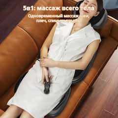 LEK Electric Full Body Massage Cushion Neck Back Heating Shiatsu Massage Chair Compresses Vibration Kneading Back Massage Device