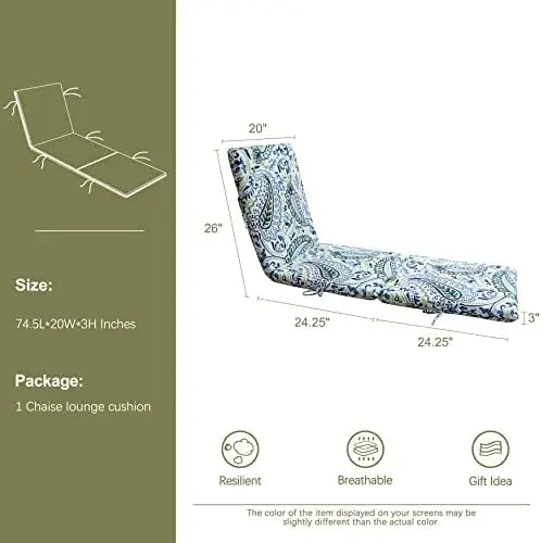 Chaise Lounge Chair Cushions Bench Seasonal Replacement Cushions Olefin Light Brown Massage cushion Bed pillow Sex pillow Bed we