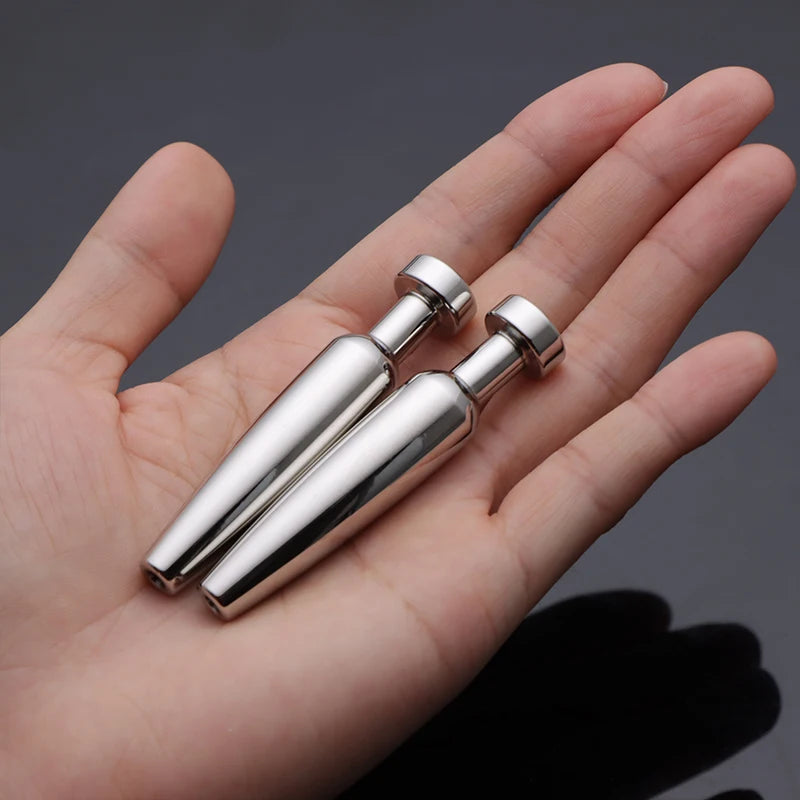 New Rocket Hollow Urethral Plug Stainless Steel Sounding Penis Plug Bullet Urethral Catheter Dilator Stimulation Sextoys For Men