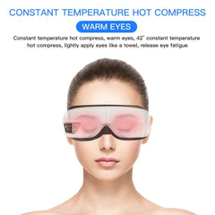 Eye Massager 6D Smart Airbag Vibration Eye Care Music Eye Mask Hot Compress Bluetooth Massage Anti-Winkle