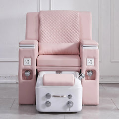 Hot Sale Led Light Pink Salon Reclining Manicure Chair Luxury Foot Pedicure Spa Chair With Massage
