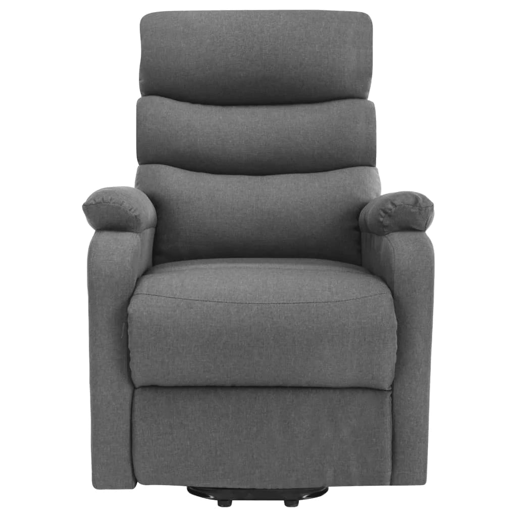 Stand-up Massage Recliner Light Gray Fabric Recreational chair