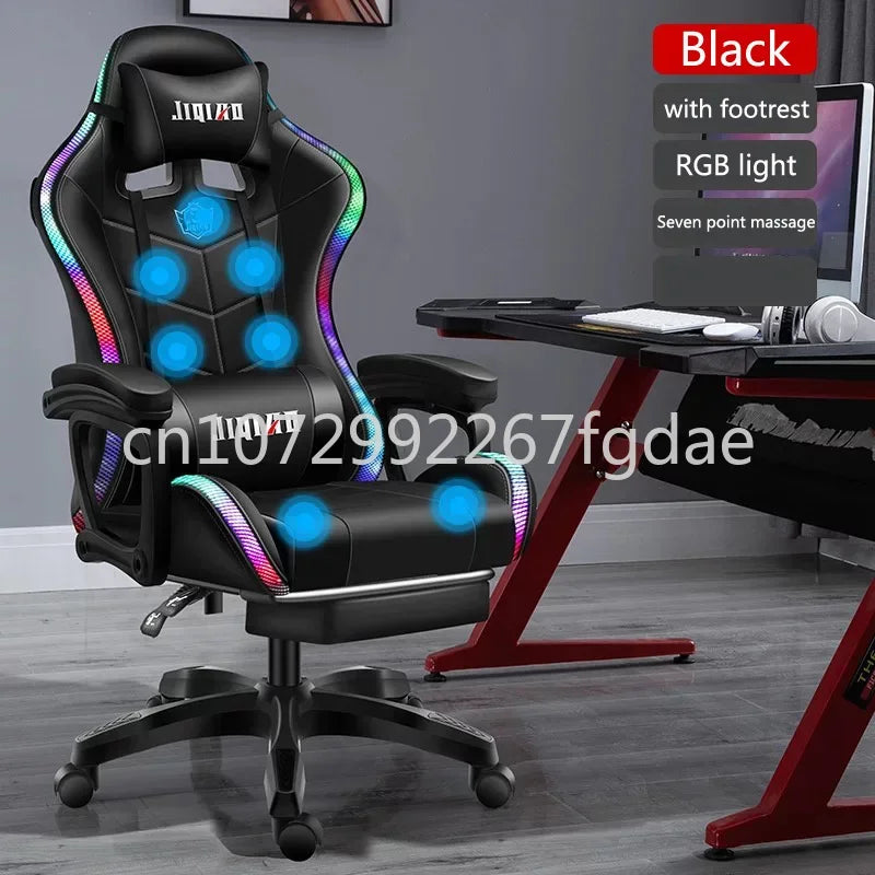 RGB Light Office Chair, Game Console, Computer Chair, Ergonomic Swivel Chair, Massage Lounge Chair, New Game Console Chair