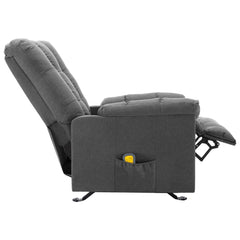 Massage Reclining Chair Light Gray Fabric Recreational chair
