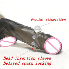New Super Large Bead External Hanging Bead Ring Stimulates the clitoris and Penis Ring Delays Ejaculation G-point Massage Sextoy