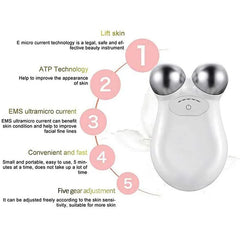 New Rechargeable Face Massager 5 Gears Electric Micro-Current 3D EMS Firming Micro Current Deedema Decree Wrinkle Skin Beauty