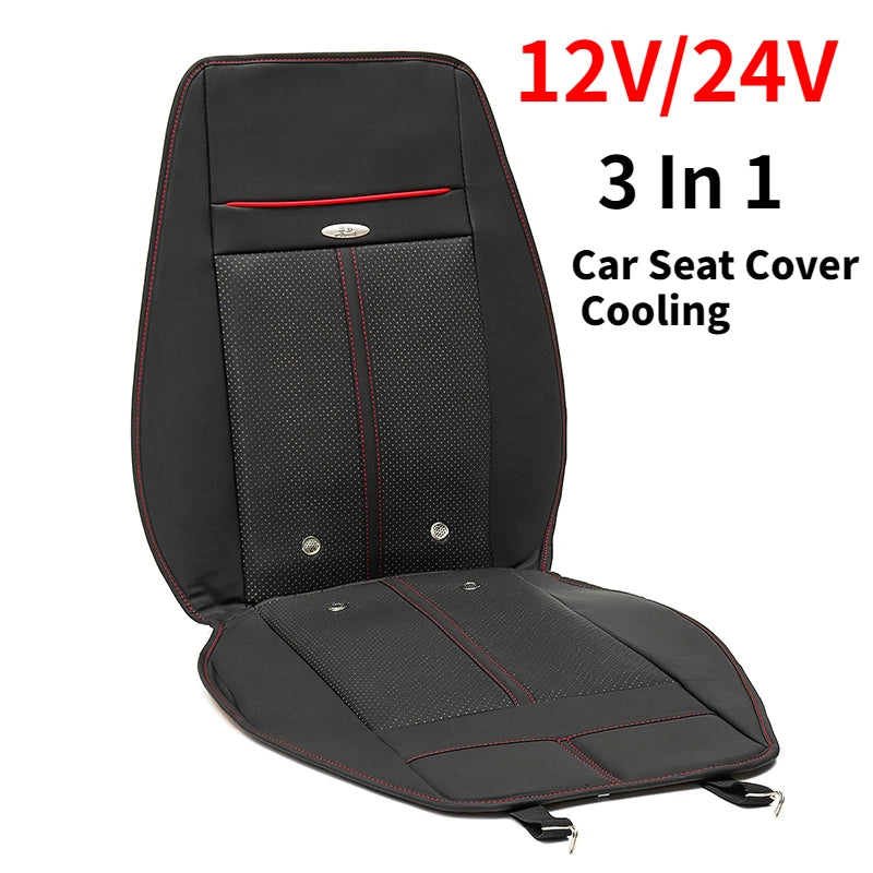 {Flash Sale}3 In 1 Car Seat Cover Cooling Warm Heated Massage Chair Cushion 8 Built-in Fan Cooling Cushion Cover Air Ventilated