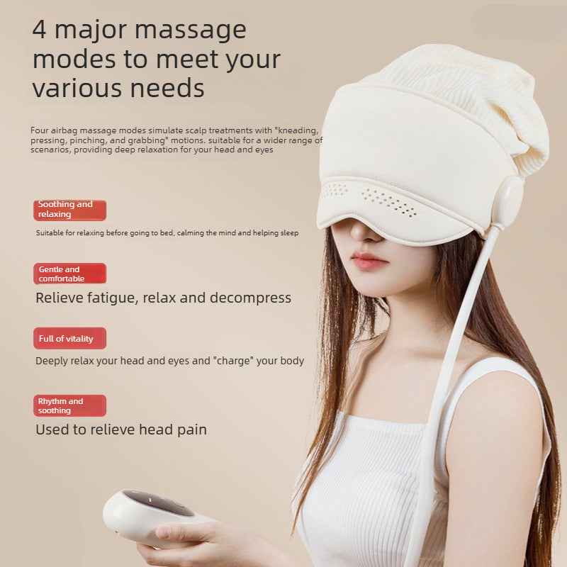 Head massager, eye hot compress, sleep aid artifact, headache, meridian dredging scalp, automatic massager