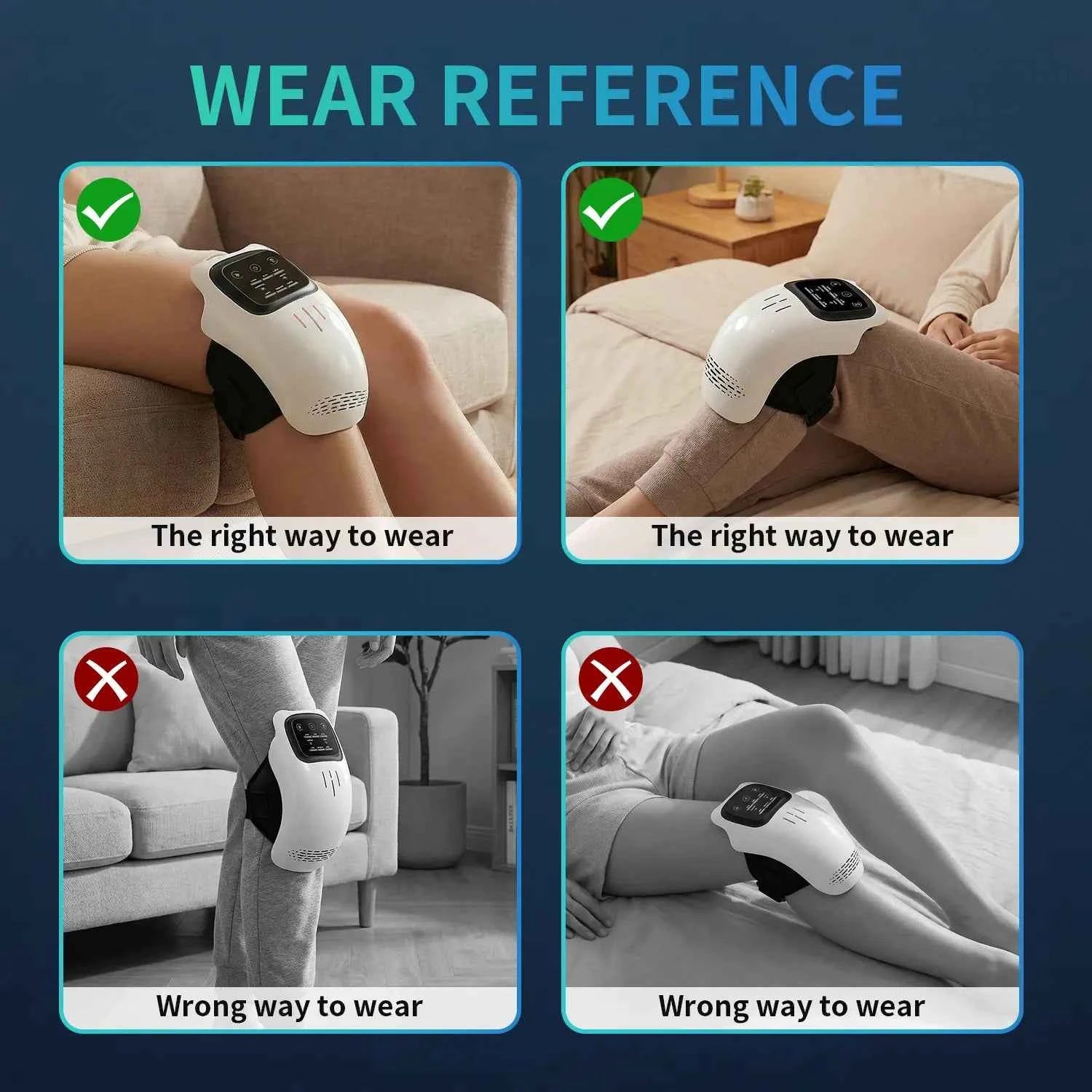 Electric Knee Massager Machine: Portable & Rechargeable Knee Heat Massager